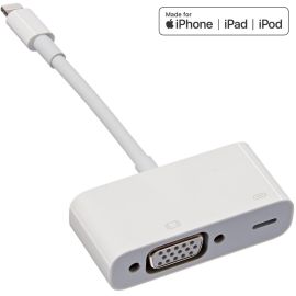 4XEM 8 Pin Lightning to VGA Adapter for Apple iPhone/iPad/iPod with HD 1080p support