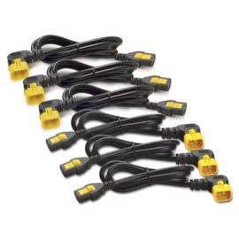 APC by Schneider Electric Power Cord Kit (6 EA), Locking, C13 TO C14 (90 Degree), 0.6m