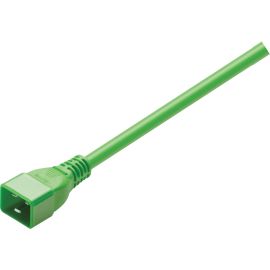 POWER CORD C19 TO C20, 20AMP GREEN, 2FT