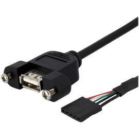 StarTech.com 3 ft Panel Mount USB Cable - USB A to Motherboard Header Cable F/F