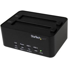 StarTech.com Dual Bay Hard Drive Duplicator and Eraser, Standalone SATA HDD/SSD Cloner and Disk Eraser, USB 3.0 to SATA Docking Station