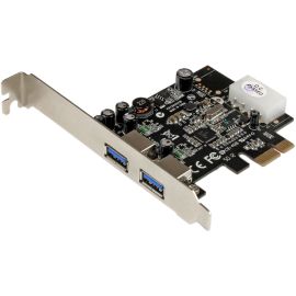 StarTech.com 2 Port PCI Express (PCIe) SuperSpeed USB 3.0 Card Adapter with UASP - LP4 Power