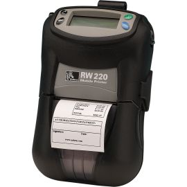 Zebra RW220 Direct Thermal Printer - Monochrome - Portable - Receipt Print - USB - Serial - Battery Included