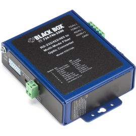 Black Box Industrial Opto-Isolated Serial to Fiber Multimode ST Converter