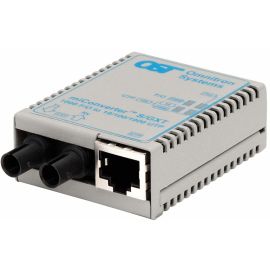 miConverter/S 10/100/1000 Gigabit Ethernet Fiber Media Converter RJ45 ST Single-Mode 12km