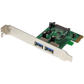 StarTech.com 2 Port PCI Express (PCIe) SuperSpeed USB 3.0 Card Adapter with UASP - SATA Power