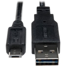 Tripp Lite 1ft USB 2.0 Universal Reversible Cable A to 5Pin Micro B M/M 1'