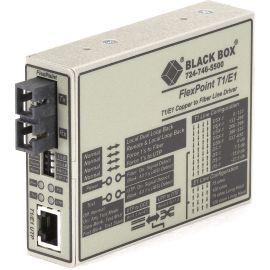 Black Box FlexPoint Modular Media Converter, RS-232 to Fiber, Single-Mode, 30 km, SC