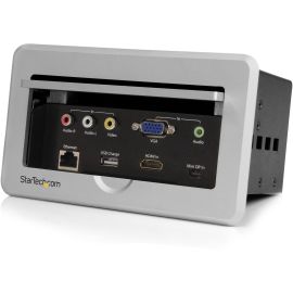 Star Tech.com Conference Table Connectivity Box - HDMI / VGA / Mini DisplayPort to HDMI Output with Fast Charge USB Port