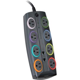 Kensington SmartSockets Color-Coded Eight-Outlet Adapter Model Surge Protector