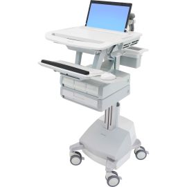 Ergotron StyleView Laptop Cart, SLA Powered, 4 Drawers