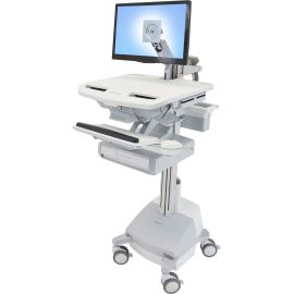 Ergotron StyleView Cart with LCD Arm, SLA Powered, 1 Drawer