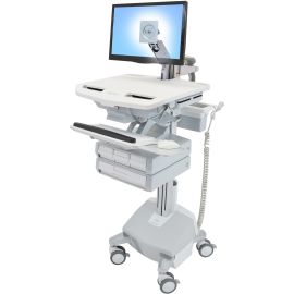 Ergotron StyleView Cart with LCD Arm, LiFe Powered, 4 Drawers