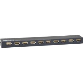 Tripp Lite 10-Port USB 2.0 Mobile Hi-Speed Hub Notebook Laptop Bus Power AC