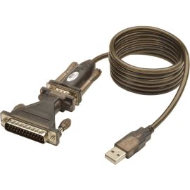 Tripp Lite USB to RS232 Serial Adapter Cable USB-A to DB25 DB9 M/M 5' 5ft