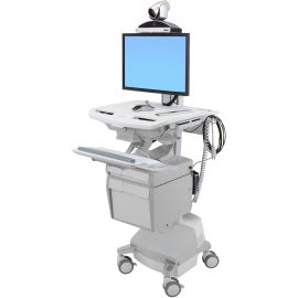 Ergotron StyleView Telepresence Cart, Single Monitor, Powered