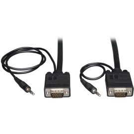 Tripp Lite VGA Coax High Resolution Monitor Cable Audio HD15 3.5mm M/M 35ft