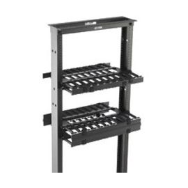 B-Line Rack-Mounted Double Sided Horizontal Manager W/ Cover, 19