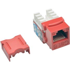 Tripp Lite Cat6 Cat5e 110 Style Punch Down Keystone Jack Red 25-Pack TAA