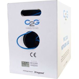 C2G 1000ft Cat6 Bulk Ethernet Cable - In-Wall CM-Rated - Stranded - Blue