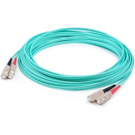 AddOn 6m SC (Male) to SC (Male) Aqua OM4 Duplex Fiber OFNR (Riser-Rated) Patch Cable