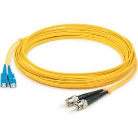 AddOn 6m SC (Male) to ST (Male) Yellow OS2 Duplex Fiber OFNR (Riser-Rated) Patch Cable