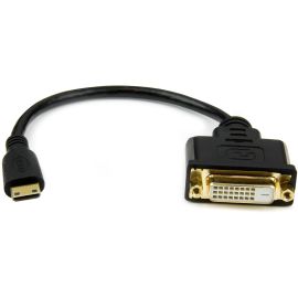 StarTech.com 8 in (20cm) Mini HDMI to DVI Cable, DVI-D to HDMI Cable (1920x1200p), HDMI Mini Male to DVI-D Female Display Cable Adapter