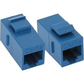 CAT5E RJ45 KEYSTONE IN-LINE COUPLER, BLU