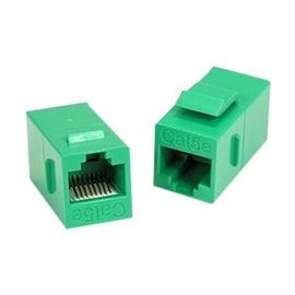 CAT5E RJ45 KEYSTONE IN-LINE COUPLER, GRN