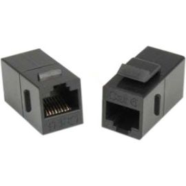 CAT6 RJ45 KEYSTONE IN-LINE COUPLER, BLK