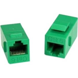 CAT6 RJ45 KEYSTONE IN-LINE COUPLER, GRN