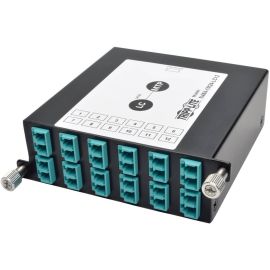 Tripp Lite 100Gb/120Gb to10Gb Breakout Cassette 24-Fiber OM4 MTP/MPO ( Male with Pins ) to ( x12 ) LC Duplex