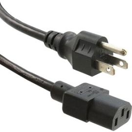 POWER CORD 5-15P TO C13 15AMP BLACK 8FT