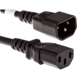 POWER CORD C13 TO C14 10AMP BLACK 2.5FT