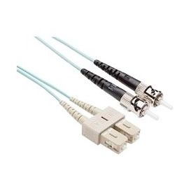 15 METER SC-ST OM3 10GIG FIBER OPTIC CABLE, AQUA, OFNR, 50/125 FIBER, MULTIMODE