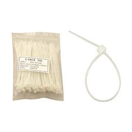 8 NYLON CABLE TIE 50LBS CLEAR 100PK