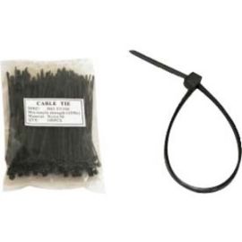 4 NYLON CABLE TIE 18LBS BLACK 100PK