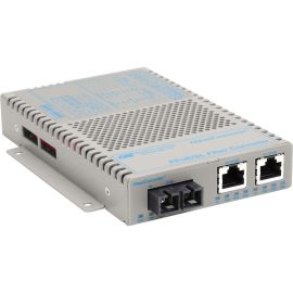 OmniConverter 10/100 PoE SL Ethernet Fiber Media Converter Switch RJ45 SC Multimode 5km