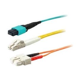 AddOn 5m LC (Male) to SC (Male) Aqua OM4 Duplex Fiber TAA Compliant OFNR (Riser-Rated) Patch Cable