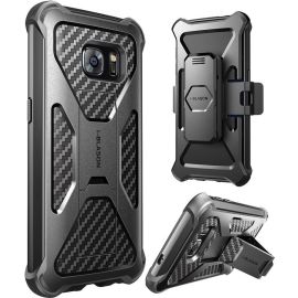 I-BLASON SAMSUNG GALAXY S7 PRIME SERIES KICKSTAND CASE, BELT CLIP HOLSTER - BLAC