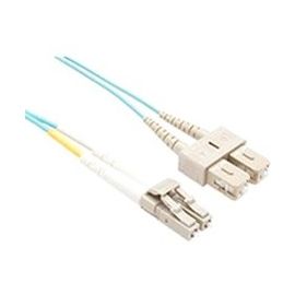 7 METER LC-SC OM4 LAZERSPEED FIBER OPTIC CABLE, AQUA, OFNR, 50/125 FIBER, MULTIM