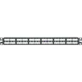 Panduit 48-Port Shielded High-Densitty Modular patch Panel, 1 RU.