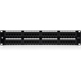 V7 48 Port Cat6 Patch Panel 2U