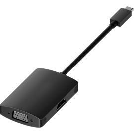 THIS USB-C MALE TO HDMI FEMALE PLUS VGA FEMALE ADAPTER ALLOWS YOU TO CONNECT AN