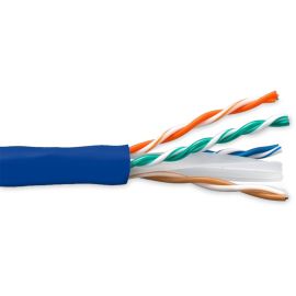 ENET CAT6 REEL 4pr Shielded Solid PVC UTP 24 AWG - Blue 1000FT