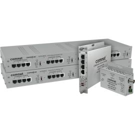 ComNet 4 Port EOU Ethernet Extender, Local, ComFit (1 Slot), UTP. Lifetime Warranty.