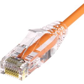 CLEARFIT SLIM 28AWG CAT6A ORANGE 1FT