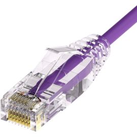 CLEARFIT SLIM 28AWG CAT6A PURPLE 1FT