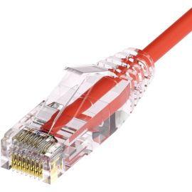 CLEARFIT SLIM 28AWG CAT6A CABLE RED 1FT