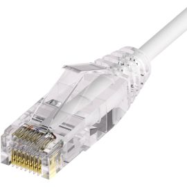 CLEARFIT SLIM 28AWG CAT6A WHITE 1FT